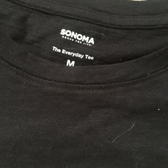 Long Sleeve T-shirt size medium Sonoma basic tee Black - Picture 5 of 7
